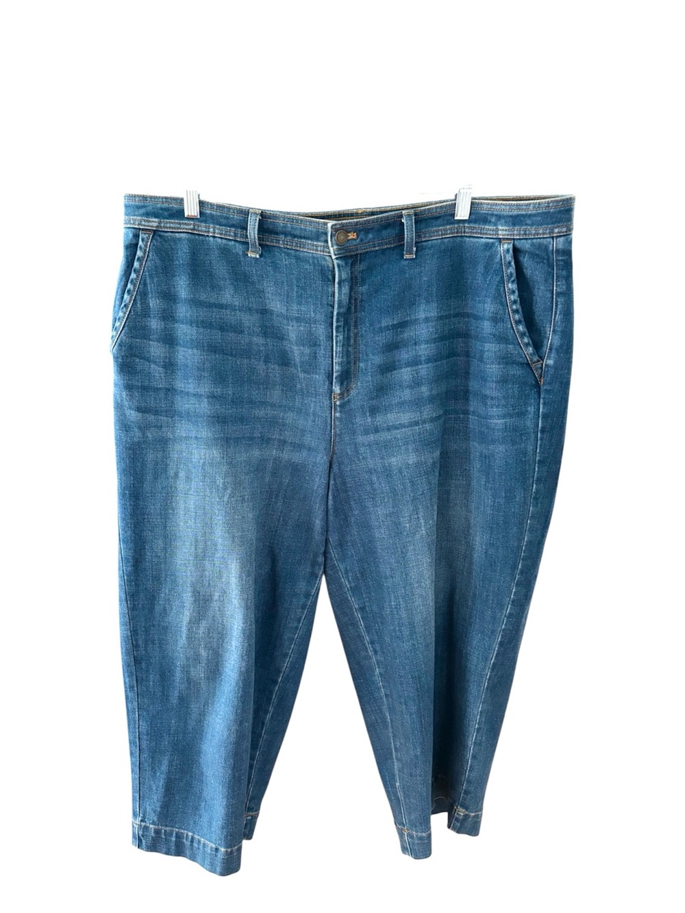 Talbots High Waist Wide Leg Crop Jeans
